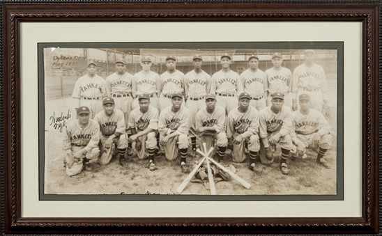 1937 New York Black Yankees Team Photo In Framed Display